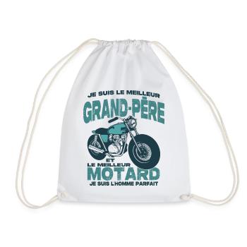 Le meilleur motard et le meilleur grand-père - Sac de sport léger - blanc - Devant