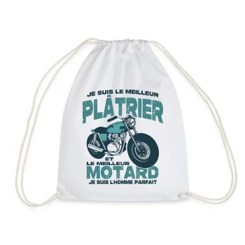 Le meilleur motard et le meilleur plâtrier - Sac de sport léger - blanc - Devant