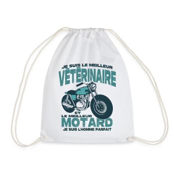 Le meilleur motard et le meilleur vétérinaire - Sac de sport léger - blanc - Devant