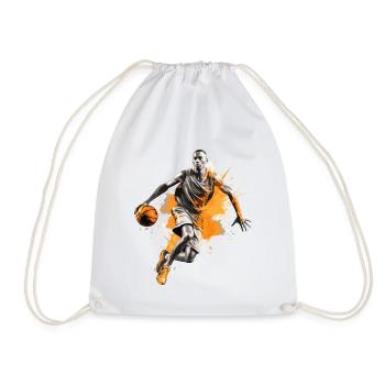 Basketball Basketball Player Dunking Splash Colorful - Drawstring Bag - white - Front