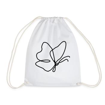 Butterfly Gift Insects Drawing Sketch - Drawstring Bag - white - Front