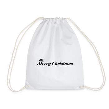 Joyeux Noël | Bonnet de Noël | Cadeau - Sac de sport léger - blanc - Devant