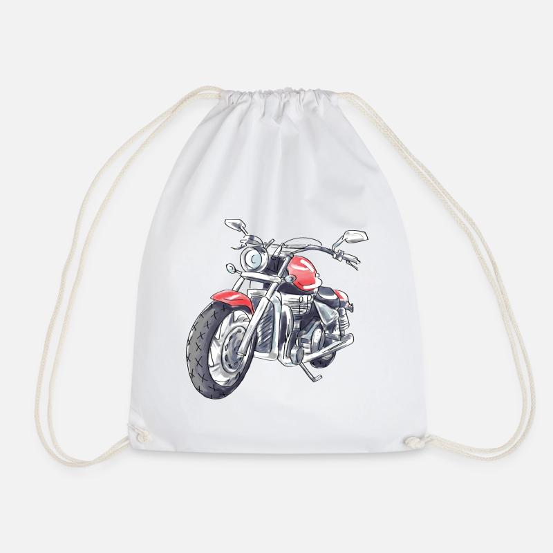 Motorrad - Turnbeutel - Weiß