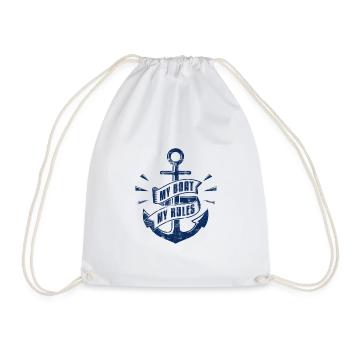 Mon bateau mon cadeau de règles - Sac de sport léger - blanc - Devant