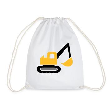 Véhicule d'excavatrice - Sac de sport léger - blanc - Devant