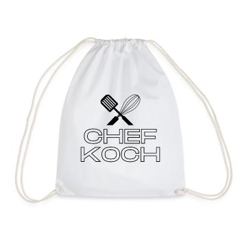 Chef Koch - Turnbeutel - Weiß - Vorne
