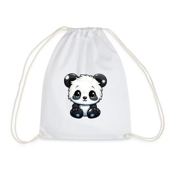 Panda mignon - Sac de sport léger - blanc - Devant