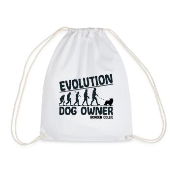 Border Collie Dog Owners Evolution Drôle - Sac de sport léger - blanc - Devant