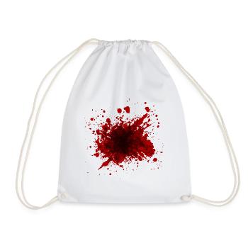Gunshot wound blood stain - Drawstring Bag - white - Front