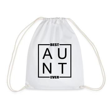 Beste Tante 2021 Geschenk - Turnbeutel - Weiß - Vorne