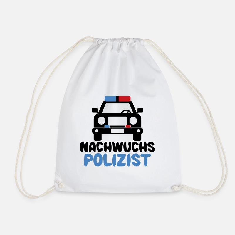 Polizei Nachwuchs Baby Junge Polizeiauto Kinder - Turnbeutel - Weiß