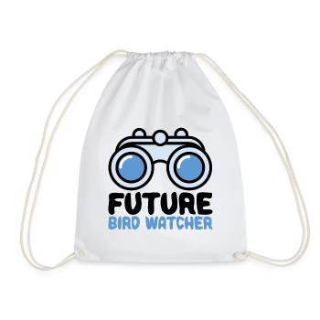 future bird watcher Bird Watching Baby Boy Girl - Drawstring Bag - white - Front