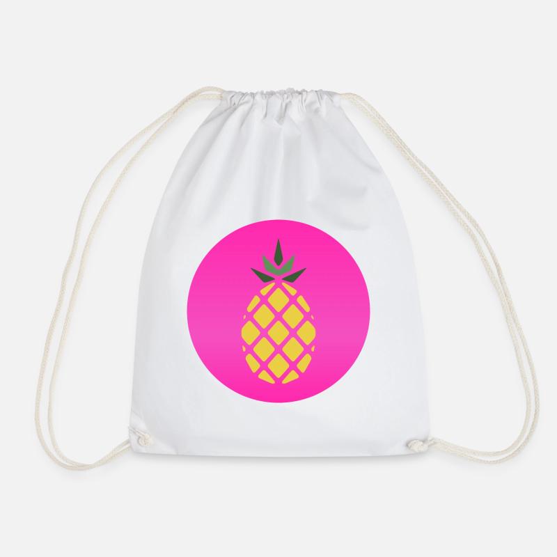 Pineapple - Drawstring Bag - white