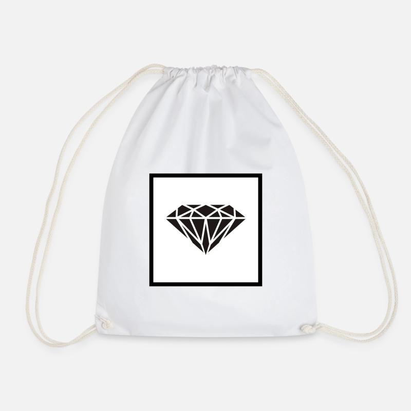 Luxus Design - Diamant - Turnbeutel - Weiß