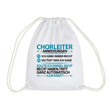 Chorleiter Chorleitung Männerchor Chor Sprüche - Turnbeutel - Weiß - Vorne