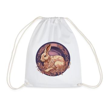 Rabbit Bunny Historische Kunst - Turnbeutel - Weiß - Vorne
