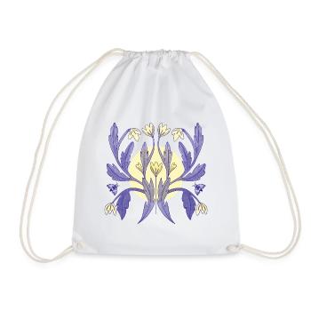 Floral Ornament Sunshine - Drawstring Bag - white - Front