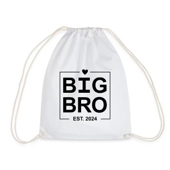 Big Bro Est 2024 - Drawstring Bag - white - Front