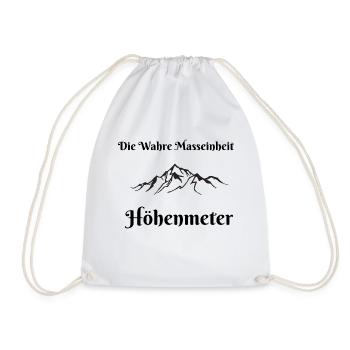 die wahre Masseinheit Höhenmeter - Turnbeutel - Weiß - Vorne