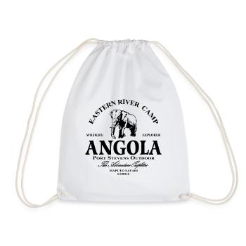 Angola - Elephant - Drawstring Bag - white - Front