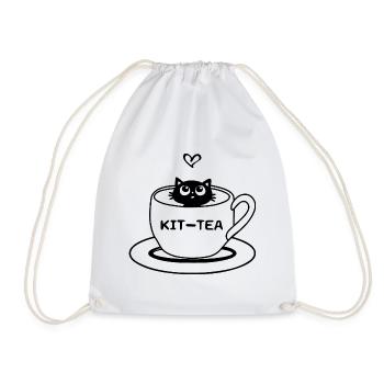 Kit chaton thé - Sac de sport léger - blanc - Devant