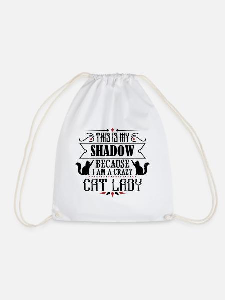 Crazy Cat Lady - Turnbeutel - Weiß