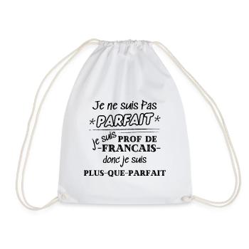 Professeur de Francais humour cadeau - Sac de sport léger - blanc - Devant