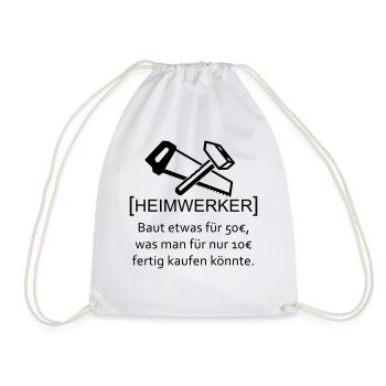 Heimwerker - Turnbeutel - Weiß - Vorne