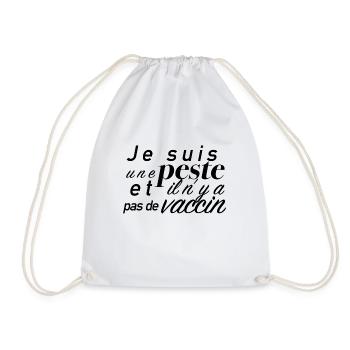 Je suis une peste et il n'y pas de vaccin - Sac de sport léger - blanc - Devant