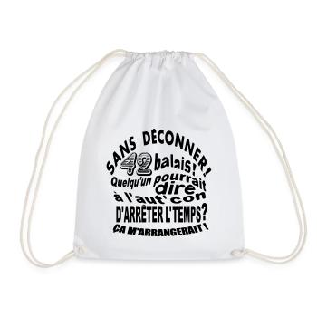 Tee shirt drole humour anniversaire 42 ans - Sac de sport léger - blanc - Devant