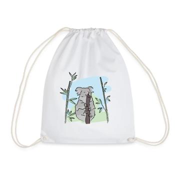 Illustration design "Koala Kisses" - Drawstring Bag - white - Front