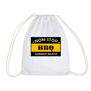 BBQ SUMMER BEACH - Drawstring Bag - white - Front