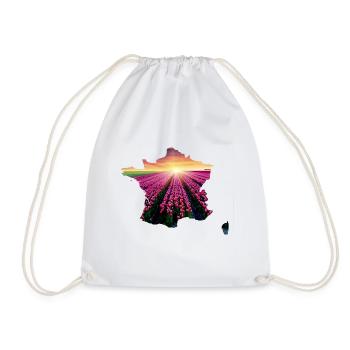 Tee shirt carte de la France - Sac de sport léger - blanc - Devant