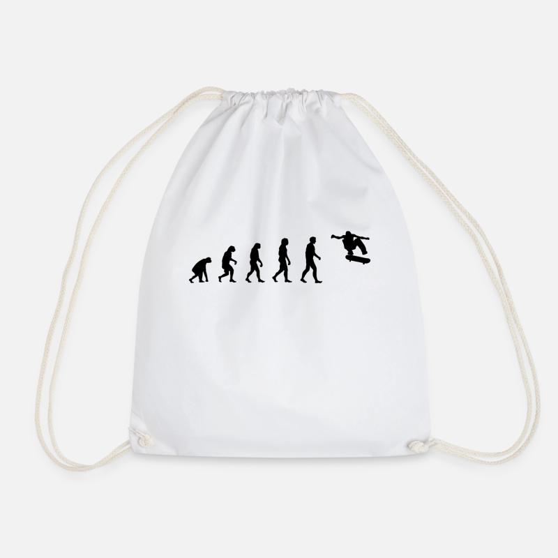 Evolution Skate - Drawstring Bag - white