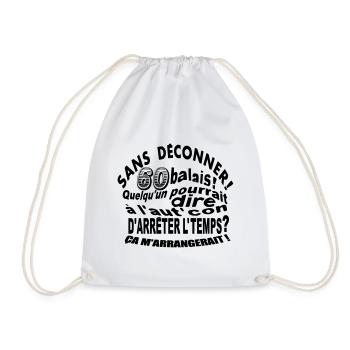 60 ans / anniversaire 60 ans / t-shirt 60 ans - Sac de sport léger - blanc - Devant