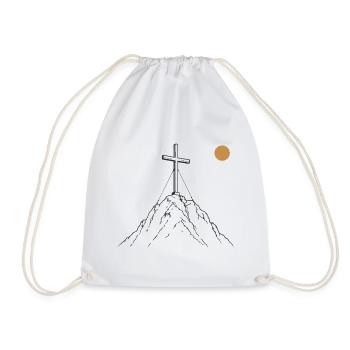 Sommet croisé au lever du soleil - Sac de sport léger - blanc - Devant