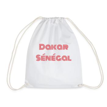 Dakar Sénégal - Drawstring Bag - white - Front