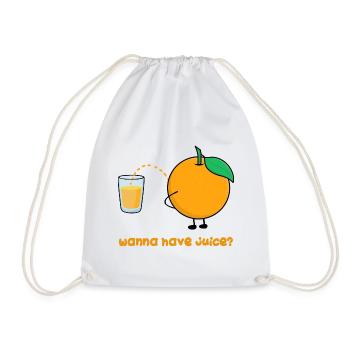 Orangensaft Lustig - Turnbeutel - Weiß - Vorne