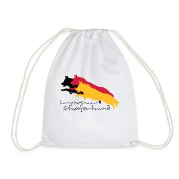 langstockhaar schäferhund - Turnbeutel - Weiß - Vorne