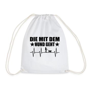 Hund - Turnbeutel - Weiß - Vorne