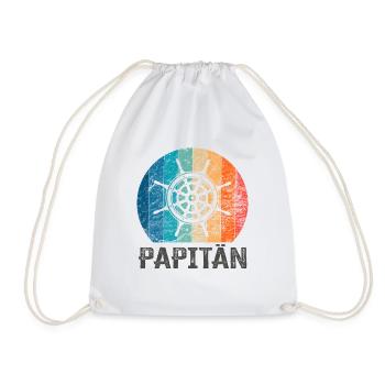 Papitän und Ruder - für den besten Papa der Welt - Turnbeutel - Weiß - Vorne