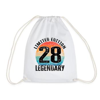Happy Birthday - 28th birthday - Drawstring Bag - white - Front