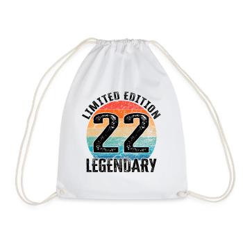 Joyeux anniversaire - 22e anniversaire - Sac de sport léger - blanc - Devant