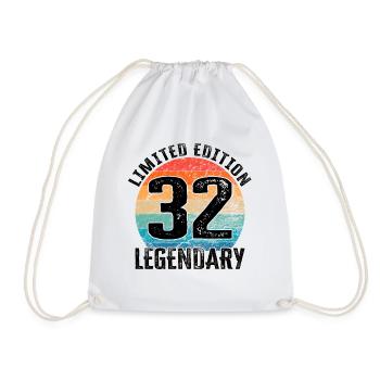 Happy Birthday - 32nd birthday - Drawstring Bag - white - Front