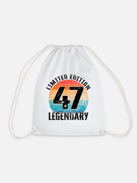 Happy Birthday - 47. Geburtstag - Turnbeutel - Weiß