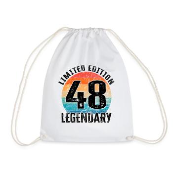 Happy Birthday - 48. Geburtstag - Turnbeutel - Weiß - Vorne