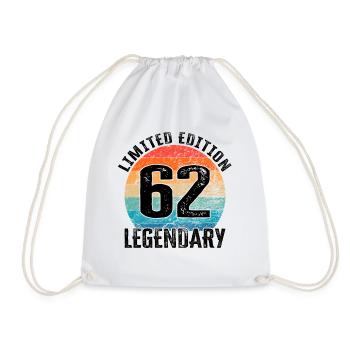 Joyeux anniversaire - 62e anniversaire - Sac de sport léger - blanc - Devant