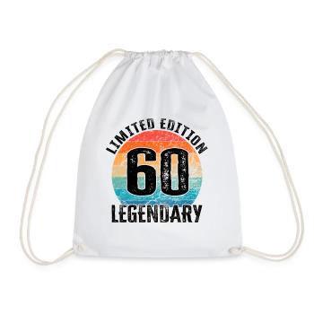 Happy Birthday - 60th birthday - Drawstring Bag - white - Front