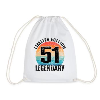 Happy Birthday - 51st birthday - Drawstring Bag - white - Front