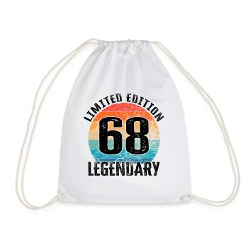 Happy Birthday - 68th birthday - Drawstring Bag - white - Front